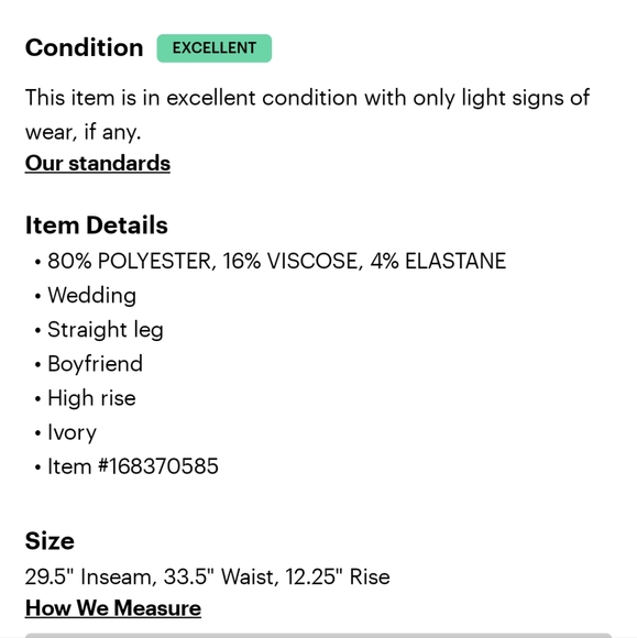 Abercrombie Ivory Dress Pants - Picture 6 of 6